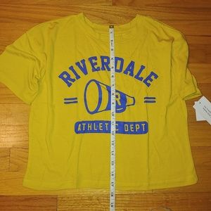 Archie Comics Riverdale Mustard Yellow Gold Varsity Shirt GIRLS LARGE 10/12